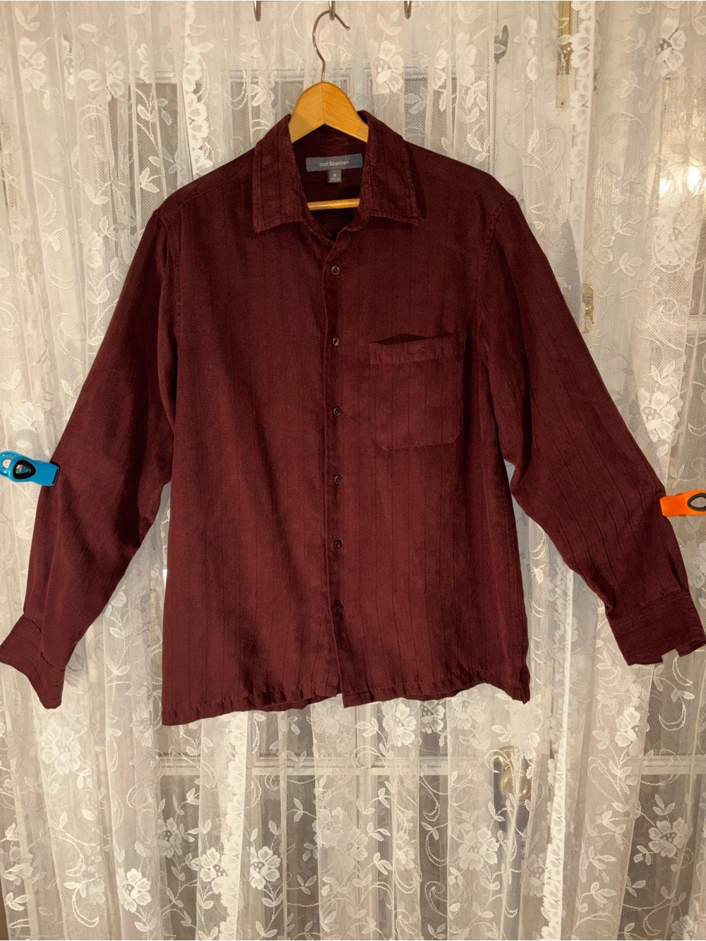 croft & barrow Men's Long-Sleeve Shirt in Burgundy